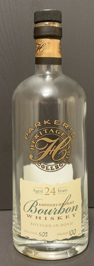 Parker’s Heritage 24 Year Bottled In Bond Bourbon Whiskey Bottle Empty