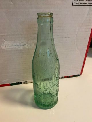 Embossed Quality Soda Water Bottle 6 Oz Asheville N.  C.  Property Of Coca - Cola