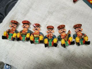 Vintage Mexican Folk Art 6 Piece Mariachi Band