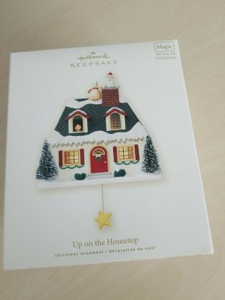 Hallmark Ornament Up On The Housetop Light Sounds Nos W/tag 2007 Dent