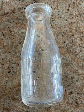 Allentown Dairy - Allentown Pennsylvania Pint Size Milk Bottle