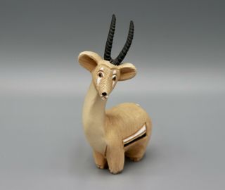 Artesania Rinconada Antelope 74 Uruguay Art Pottery 4 3/4 " Figurine