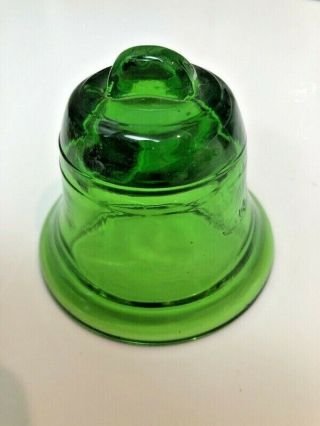 Vintage Insuator Glass Lime Green Bell