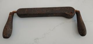 Very Old 9 Inch Drawknife Draw Knife Spoke Shave With Wooden Case,  Useable.