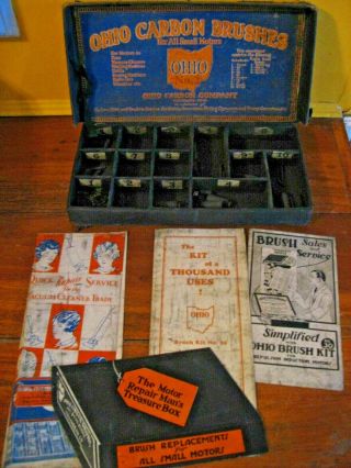 A Brush W/ Greatness Ohio Carbon Brushes Kit•no.  2•great Vtg Ads/inserts