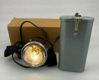 Vintage Justrite Portable Electric Headlight Lantern,  Mod 1904 - 4