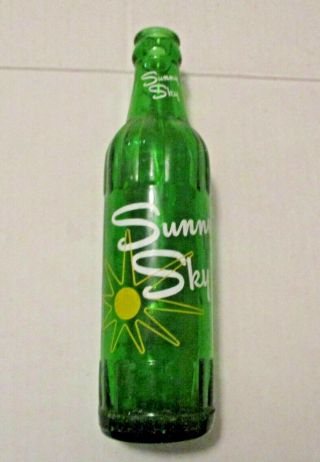 Vintage Sunny Sky 8 Oz Advertising Coca - Cola Bottling Co.  Soda Pop Glass Bottle