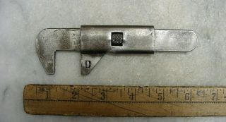 Antique Adjustable Bicycle Wrench,  5 - 13/16 ",  3/16 " Jaws,  15/16 " Cap,  Pat.  8 - 21 - 1921