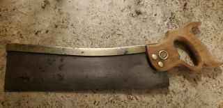 Antique Warranted Superior 14 " Back Saw Curved