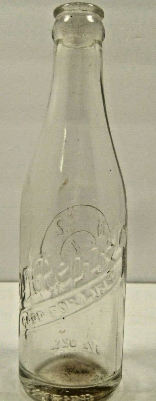 Dr Pepper 10 - 2 - 4 Embossed Clear Glass Bottle 6 1/2 Oz Lexington Ky Kentucky