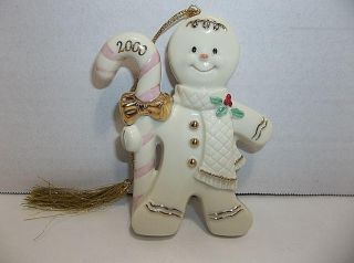 2000 Lenox China Gingerbread Man Christmas Ornament