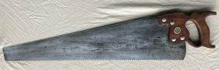 Vintage Disston D - 12 Hand Saw,  26 " Blade W/7ppi Canada