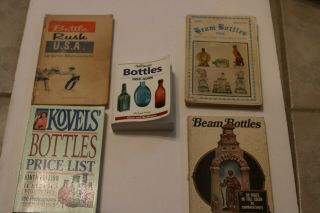 5 Vintage Reference Books For Collector Bottles.  (jim Beam,  Kovels,  Etc. )
