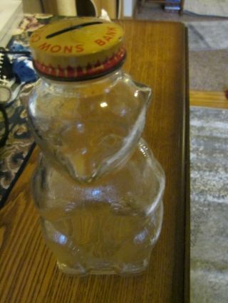 Vintage Snow Crest Bear Bank Bottle - Salem,  Mass.  1950 