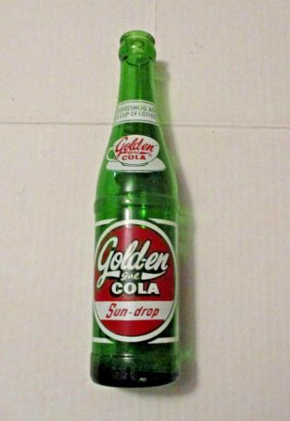 Vintage Golden Girl Cola Sun - Drop Advertising Soda Pop Glass Bottle St.  Louis