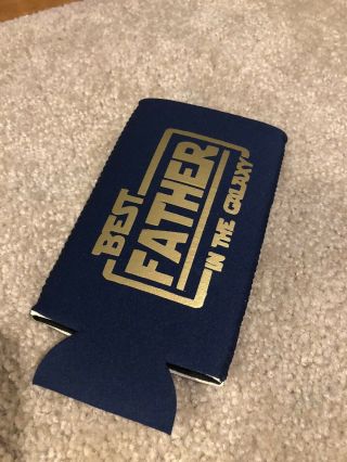 Best Father In The Galaxy Star Wars Neoprene Skinny Can Cooler Koozie Gift