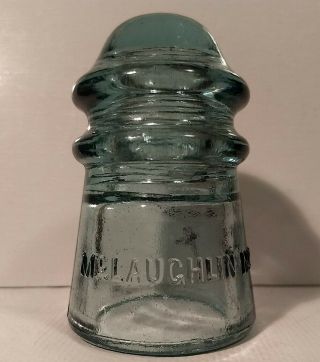 Mclaughlin No 9 Glass Insulator Cd 107 Steely Blue