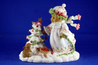 2014 Cherished Teddies Christmas Figure Joy Natural Winter Beauty 4040467