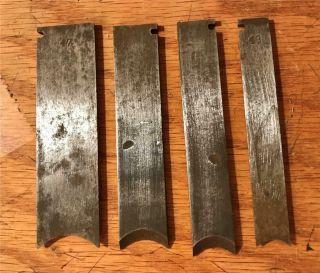 4 Antique Woodworking Plane Blades 43,  44,  45 & 47 2