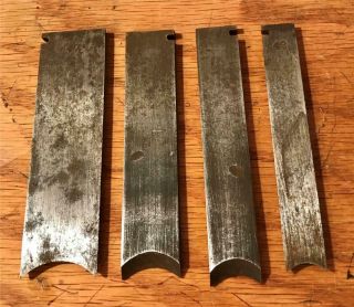 4 Antique Woodworking Plane Blades 43,  44,  45 & 47 3