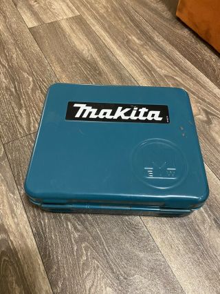 Vintage Makita Metal Storage Box Case For Drill Blue 8190332