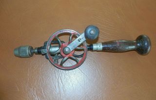 Vintage Goodell Pratt Hand Drill 2 Speed Mushroom Head 5 1/2 B