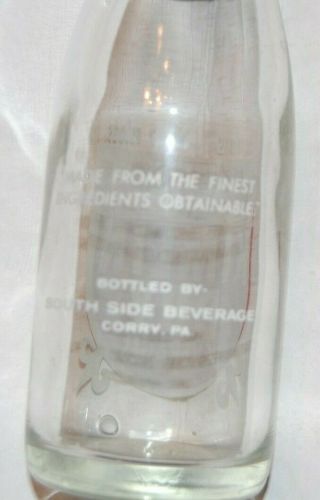 Vintage Kimlin Dry Beverages Soda Bottle / Corry,  PA / 3