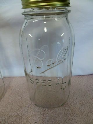 Half Gallon Wide Mouth Ball Special Mason Canning Jar W/flat & Lid - Clear - M