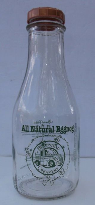 Homestead Creamery All Natural Eggnog Glass Jar With Plastic Lid 32 Fl Oz Luke