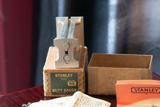 Vintage Stanley No.  95 Butt Marking Gauge w/Box & Instructions 2