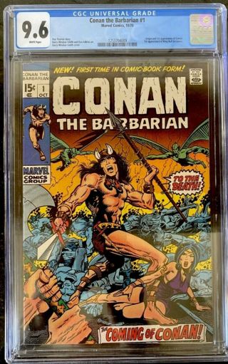 Conan The Barbarian 1 Cgc 9.  6 White Pages: 1st Comic Book Appearance Of Conan