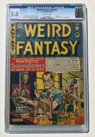 Weird Fantasy 13 (1) Cgc 5.  0 E.  C.  Comics Golden Age Horror Sci Fi 1950