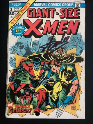 Giant Size X - Men 1 Signed By Stan Lee - 1st X - Men; 2nd Full Wolverine 1975