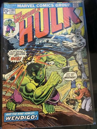 The Incredible Hulk 180 (nov 1974,  Marvel) First Wolverine Bronze Age