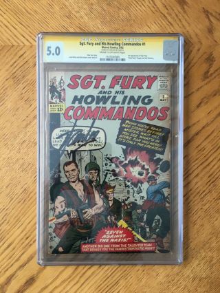 Sgt.  Fury 1 Signed Stan Lee 1st Appearance Of Sgt.  Fury & Howlers 5.  0 Vg/fn Cgc