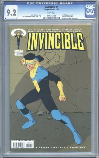 Invincible 1 Cgc 9.  2 Vol 1 1st Print 2003 1st App Of Invincible And Omni - Man