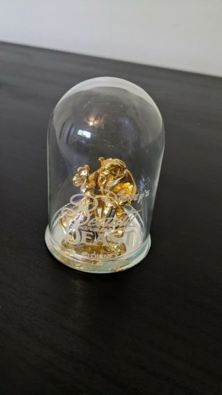 Gold Dome Disney Beauty And The Beast Glass Figure