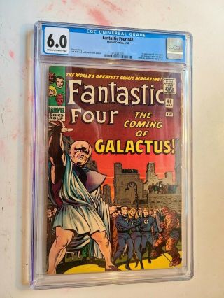 Fantastic Four 48 Cgc 6.  0 1st Silver Surfer & Galactus Lee Kirby 1966 Marvel