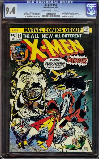 X - Men 94 Cgc 9.  4 X - Men Begin Wolverine Nighcrawler Storm Colossus