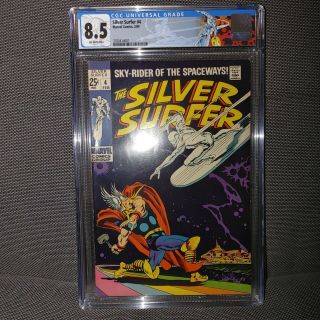 Silver Surfer 4 (2/69) Cgc 8.  5.  Classic Cover.  2nd Appearance Of Mephisto.