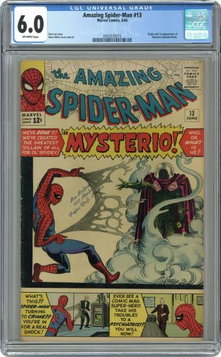 Spider - Man 13 Cgc 6.  0 1964 2043335015 1st App.  Mysterio