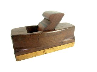 Great Showy Small Rosewood Round Smoothing Plane 5 1/4 " Long Inv T6868