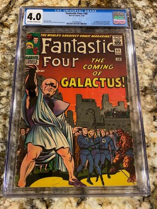 Fantastic Four 48 Cgc 4.  0 Ow - White Pages 1st Silver Surfer & Galactus Huge Key