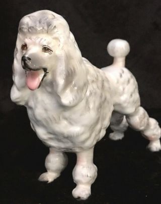 Vintage Napco Japan,  Ceramic White Poodle Dog Figurine M3958