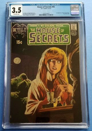 House Of Secrets 92 Dc 1971 Cgc 3.  5 Off - White Pages 1st Appearance Swamp Thing