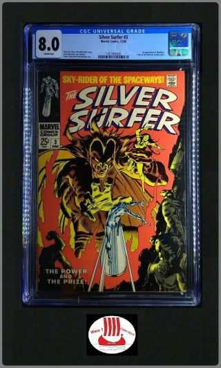 Silver Surfer 3 Cgc 8.  0 | Marvel (1968) 1st App Mephisto Wandavision Muc Key