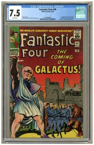 Fantastic Four 48 (cgc 7.  5) White Pages; 1st Silver Surfer And Galactus (j 4753)