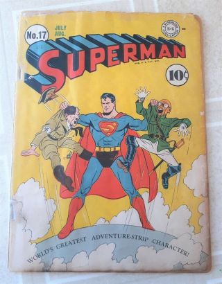Superman 17 - Classic Hitler / Hirohito Cover - Complete,  Rare