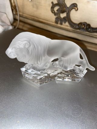 Lion.  Statuette.  Crystal.  Goebel.  Collectible.
