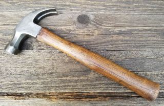 Vintage Vaughan Vanadium Claw Hammer W/ Wood Handle - Carpentry Hammer